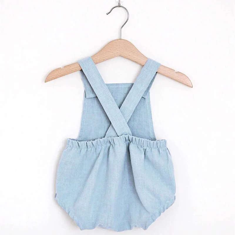 Модный комбинезон для маленьких мальчиков летние милые однотонные комбинезоны