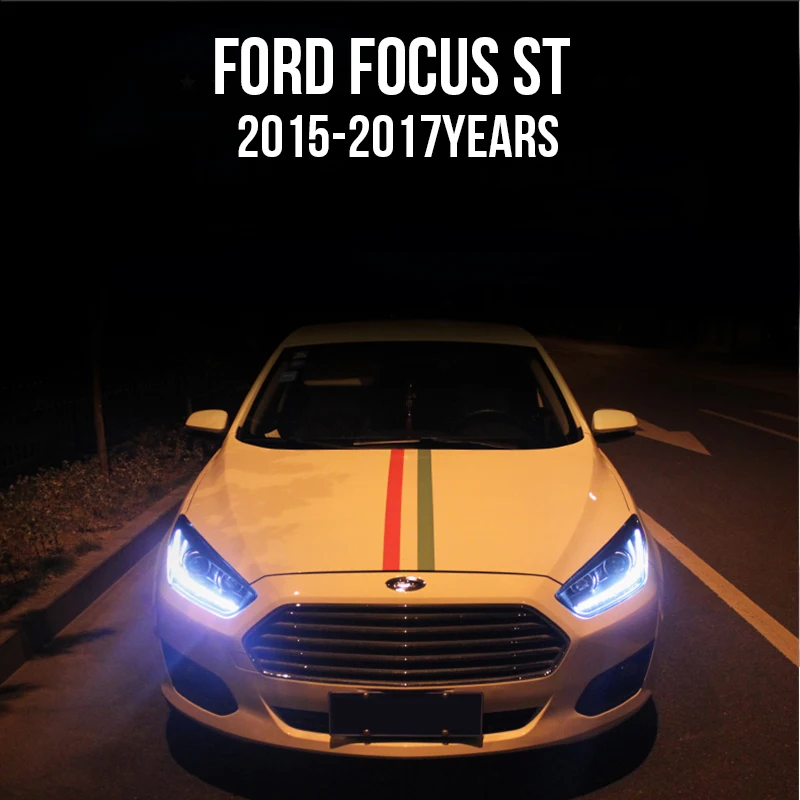 Hlxg светодиодный фары в сборе для Ford Focus ST 2015 2016 2017 HID галогенные лампы подсветка