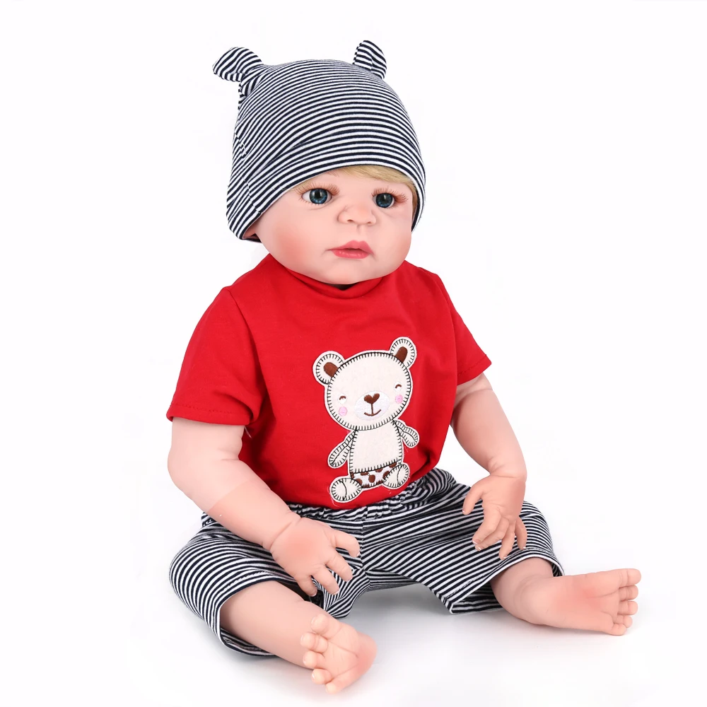 Kaydora 22 дюйма силиконовая кукла Reborn красивая игрушка для мальчиков с одеждой