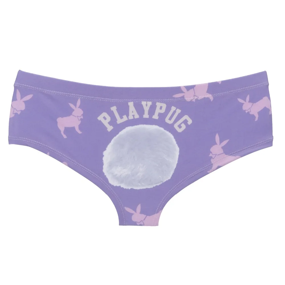 Женские трусики с забавным принтом LEIMOLIS милые пуш ап заячьими ушками