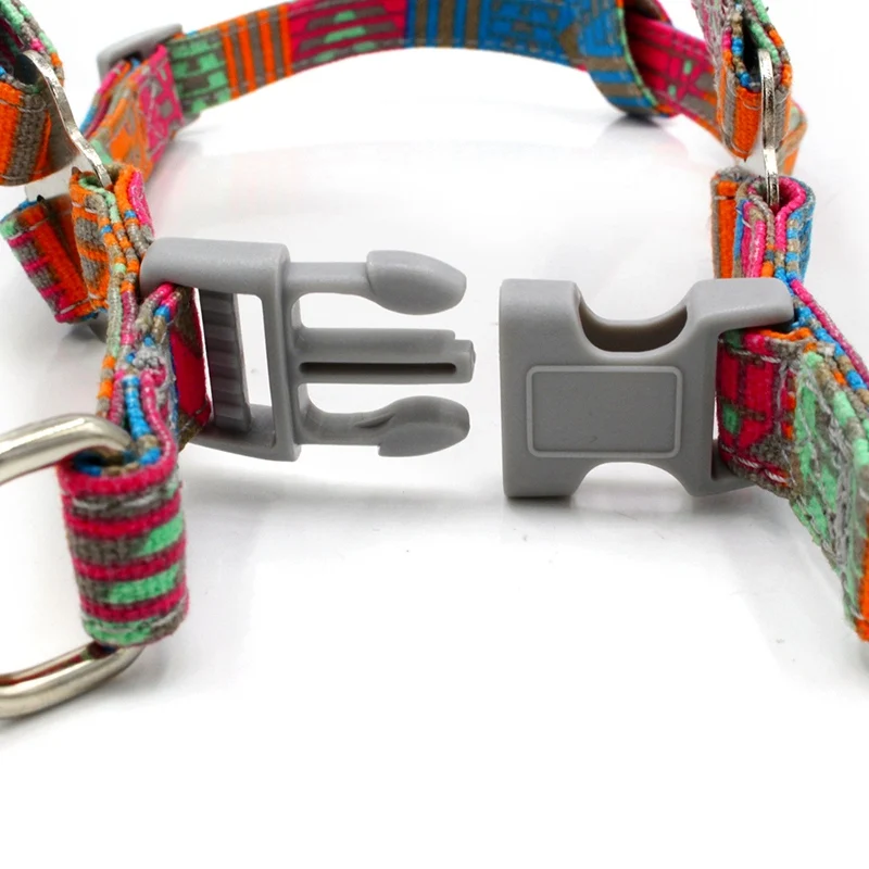 

Indian Style Dog Harness and Leash Set Dog Canvas Strap Vest And Traction Rope For Outdoor Walking For Small Medium Pets