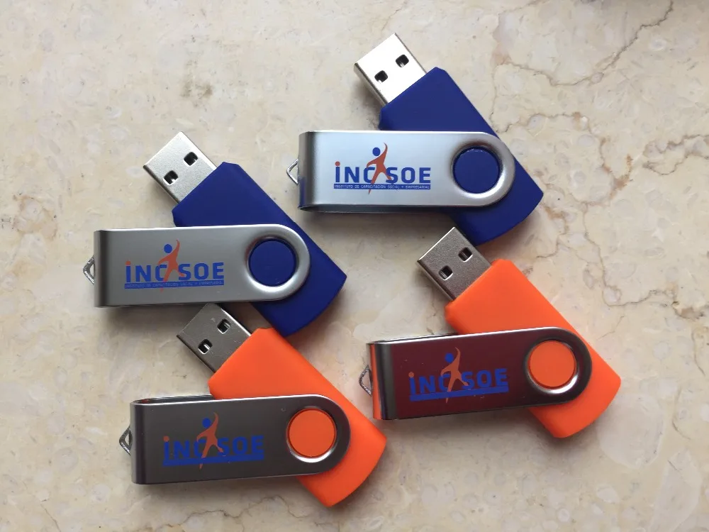Поворотный USB флеш-накопитель 100 шт. высокоскоростной 64 ГБ 32 Бесплатная доставка