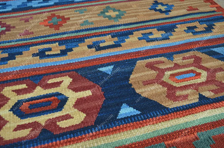 Традиционный узор Kilim индийская Геометрическая полоса одеяло для коридора