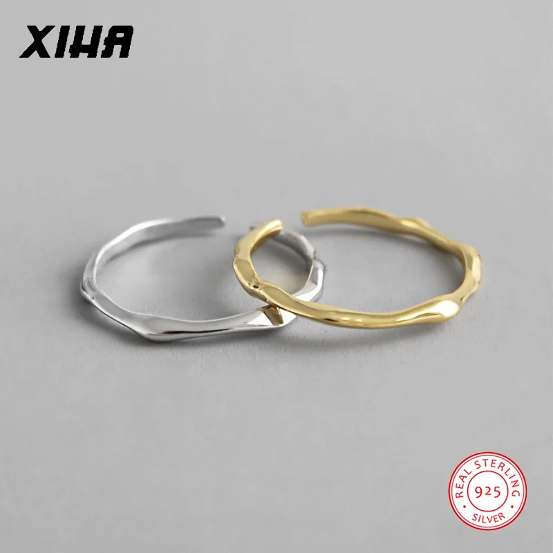 Минималистичные желтые золотые кольца Ocean Wave Twist для женщин девушек подростков