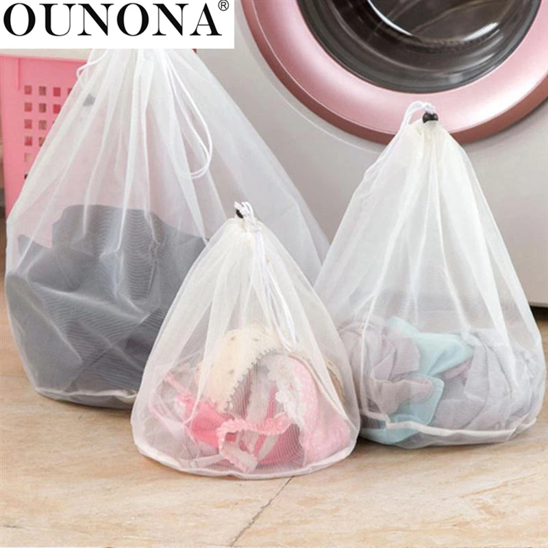 OUNONA стиральные машины мешки для белья сетчатый мешок стирки с нарисованной