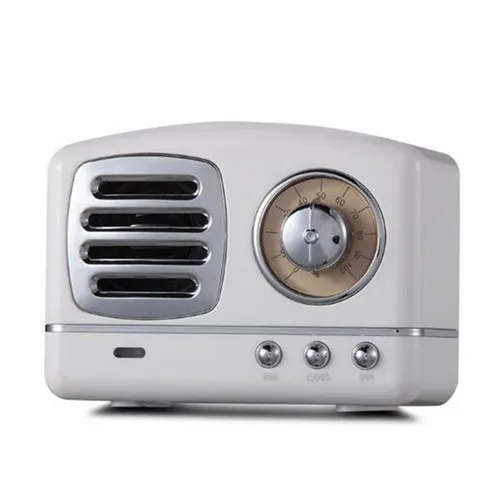 Портативное минирадио беспроводные bluetooth-колонки Классическая Ретро музыкальный плеер стерео Поддержка AUX аудио TFcard домашнее украшение - Цвет: White