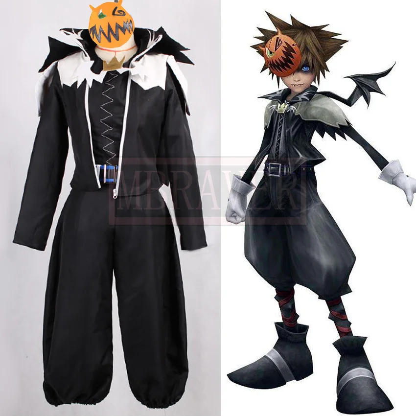 Костюм для косплея Kingdom Hearts Sora униформа в стиле Хэллоуина маска полный комплект