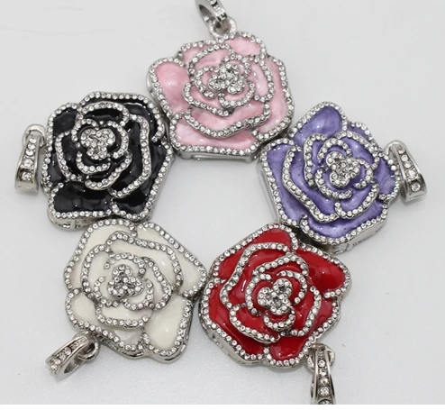 Ювелирные изделия ожерелье в виде красной розы стильный флеш накопитель на 64 ГБ