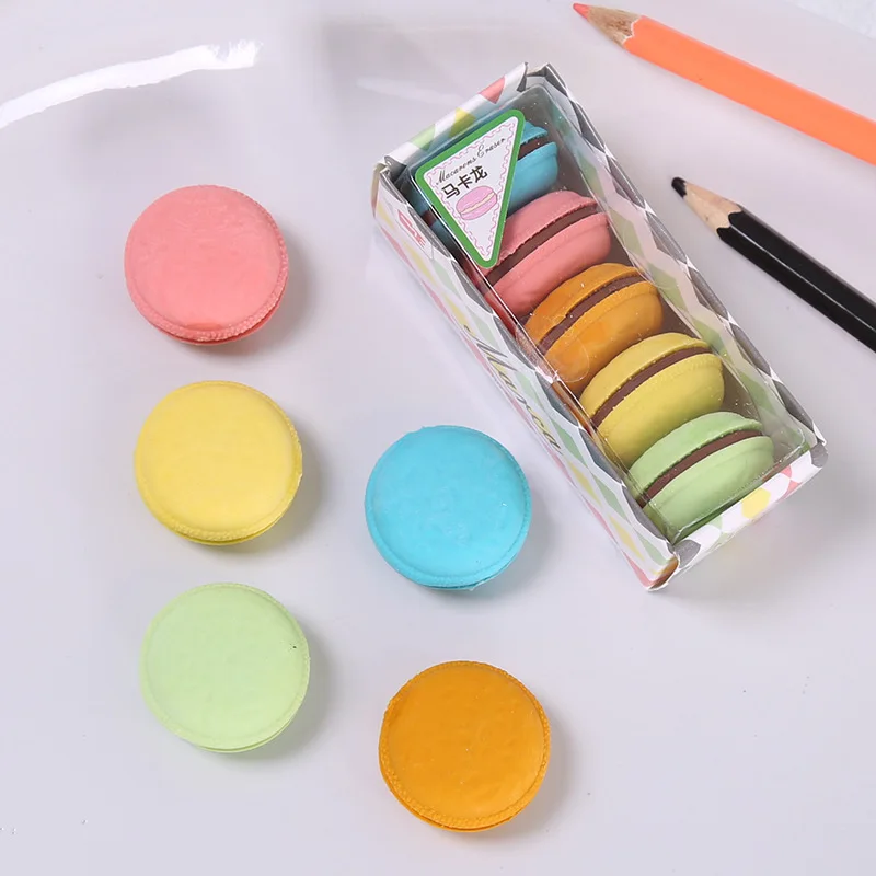 Coloffice 5 шт./компл. Macarons красочные милый ластик школьные принадлежности поощрение детей канцелярские детский сад призы подарки