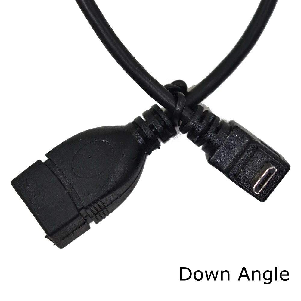 20 см 90 градусов вправо и влево и вверх и вниз Угловой Micro USB 2,0 5Pin штекер USB 2,0 A Женский удлинитель адаптер OTG кабель
