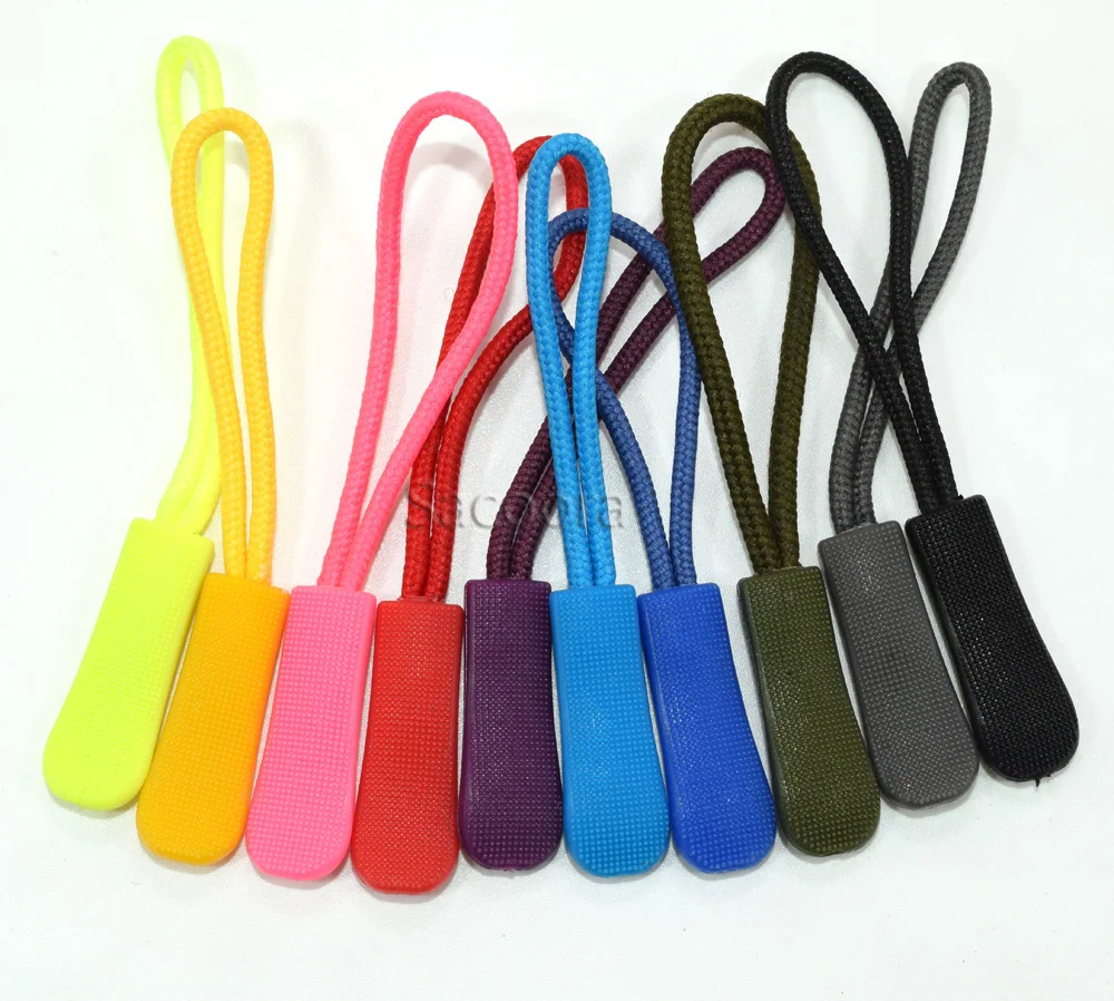 Застежка молния для шнура 10 шт. разные цвета|zip clip|zipper pullzipper pull cord |
