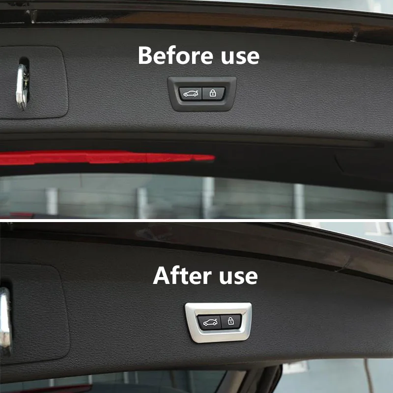 Верхняя хромированная накладка на заднюю дверь декоративная наклейка подходит для BMW X1 F48 X3 F25 X4 F26 X5 F15 X6 3