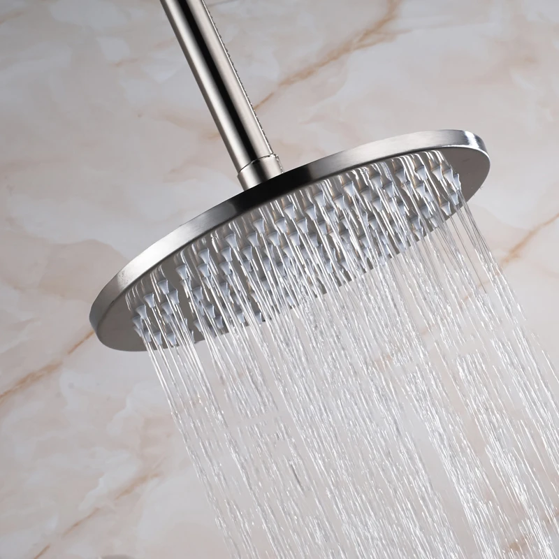 Многоразовая светодиодный щетка для душа никелевая круглая насадка 8 &quot10&quot 12