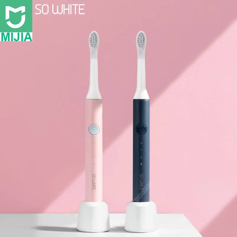 Xiaomi Mijia SO WHITE Sonic электрическая зубная щетка портативная IPX7 Водонепроницаемая Глубокая очистка Индуктивная перезаряжаемая Беспроводная зубная щетка