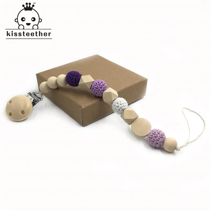 3 шт./лот деревянный Прорезыватель для зубов кормления бусины вязания крючком