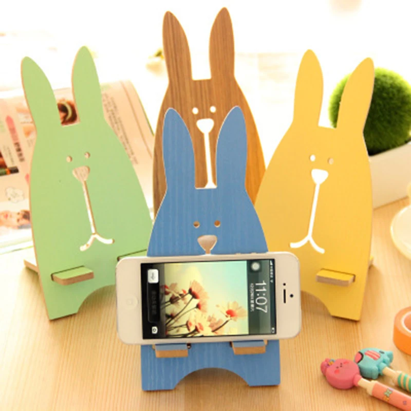 FFFAS Rabbit mobile phone bracket Cartoon Image Pure natural materials Simple and beautiful appearance For iPhone X XS XR 8 7 6s | Мобильные