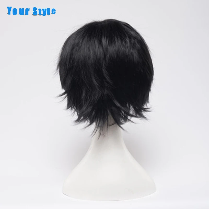 Мужские парики для косплея Your Style Короткие искусственные волосы из черного