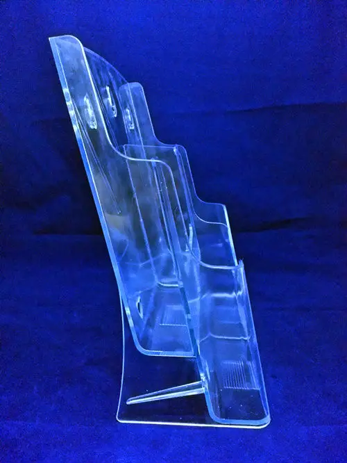 

Clear A6 Four Pockets Plastic Acrylic Brochure Literature Pamphlet Display Holder Racks Stand To Insert Leaflet 30pcs