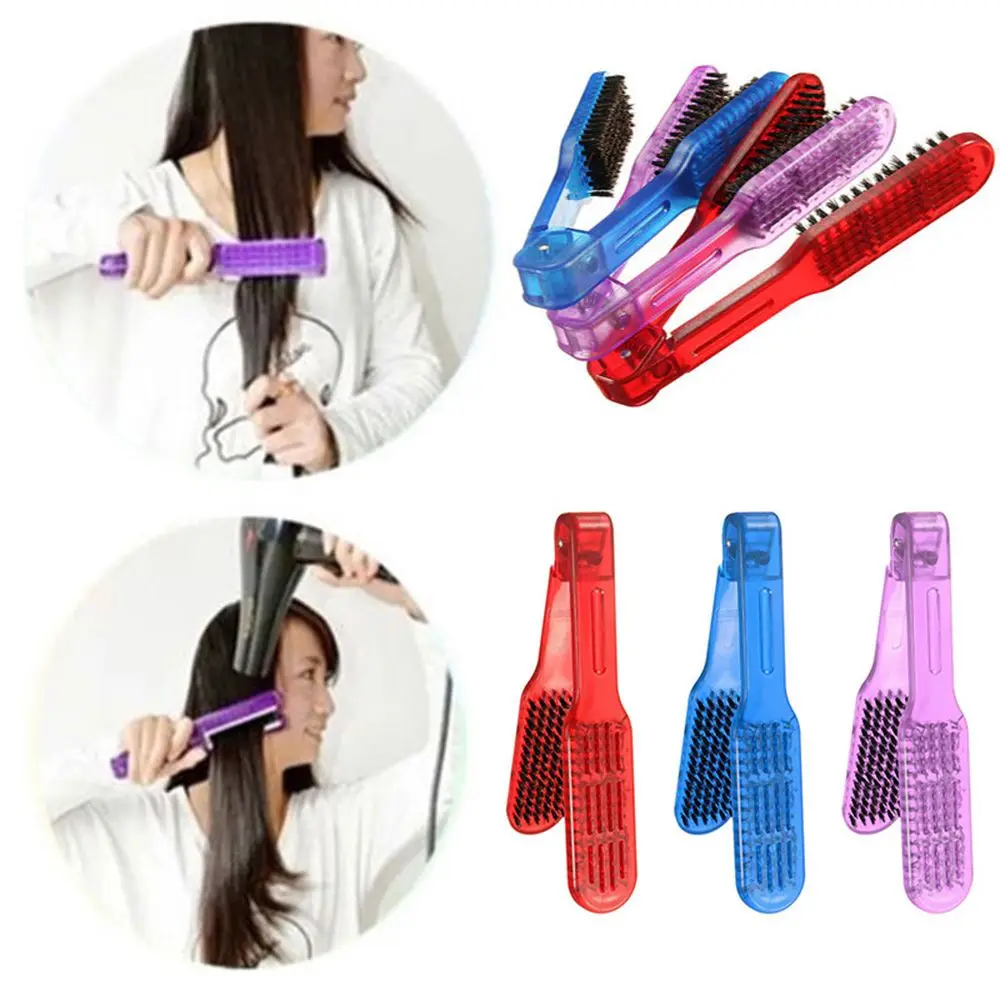 Женская щетка-Расческа для выпрямления волос с двумя зажимами | Красота и