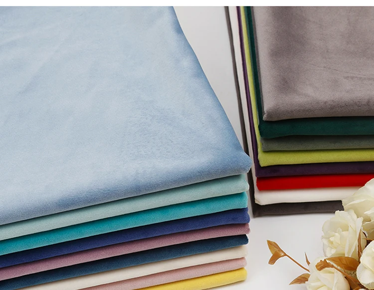 Top Hot Selling 145X45CM Solid Color Soft Plush Velvet Fabric For Sofa Pillow Garment Toy Handmade Sewing Velvet Material