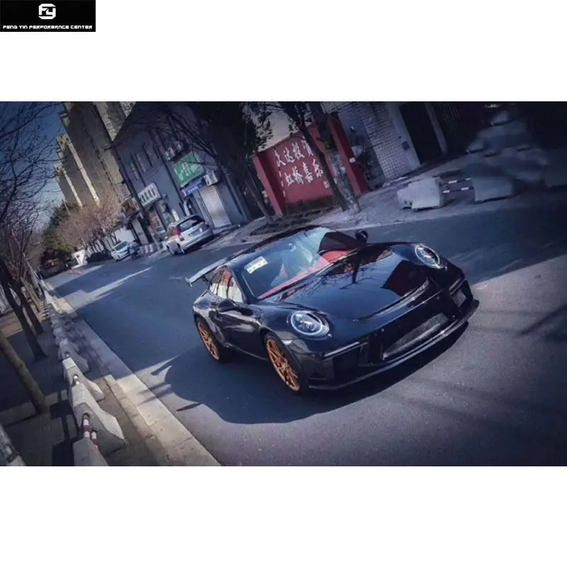 911 991,2 GT3 Стиль переднего бампера для заднего бампера боковые юбки задний спойлер для Porsche 911 Carrera 991,2 GT3 стиль кузова автомобиля Комплект 16-18
