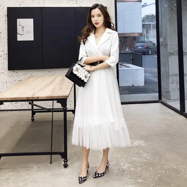 Пикантные плетением в стиле пэчворк элегантные Блейзер платья Vestidos 2019
