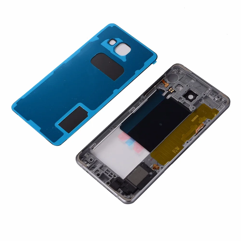 Для samsung A5 A510 A510F полный корпус металлическая средняя рамка Задняя стеклянная крышка батареи