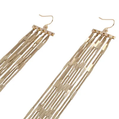 

Fashion Geometric Earrings Tassel Chain Earrings Vintage Word Earrings For Women Long Earrings Boucle D'oreille Femme E114
