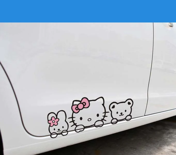 Автомобильные Аксессуары Hello Kitty Автомобиля Наклейки Прекрасный Кот Наклейка для