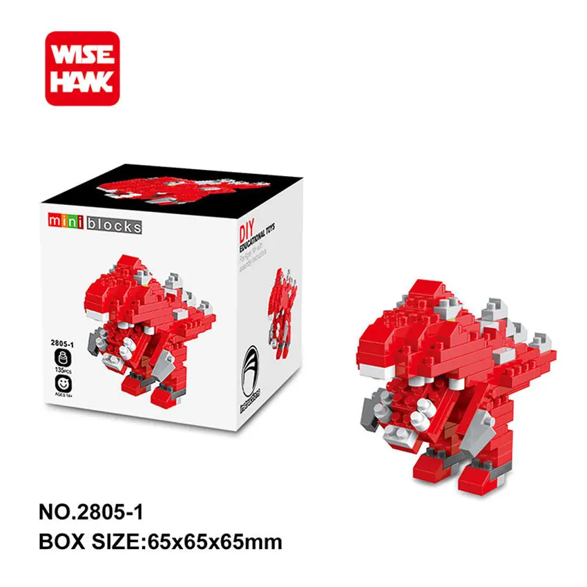 WiseHawk Новое поступление самосборка динозавра Юрского периода мини-строительные