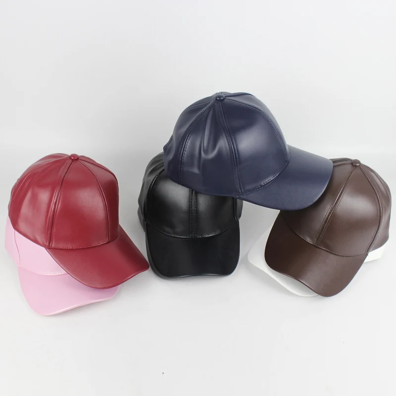 Новая мужская бейсболка из искусственной кожи кепки в стиле хип-хоп женские