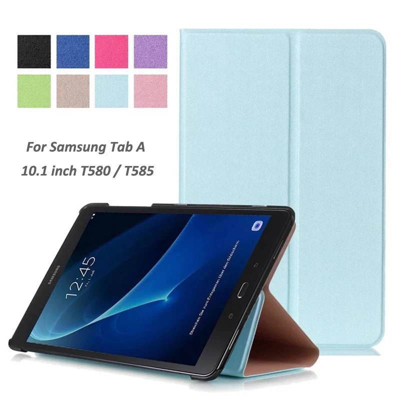 Откидной кожаный тонкий защитный чехол для Samsung Galaxy TAB A 10 1 дюймов T580 T585 Аксессуары