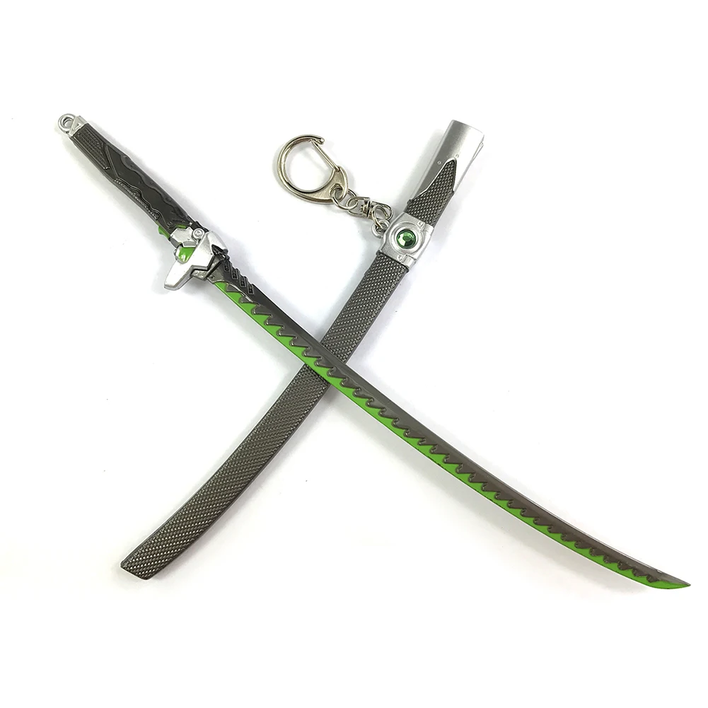 Bsarai OW Oni Blackwatch Sentai Bedouin young Genji 22 см/8," Игрушечный Меч Модель брелок кольцо - Цвет: Classic Gray