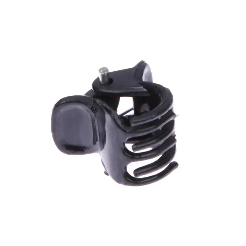 100 шт./пакет женские маленький черный пластиковый зажим для волос заколка со