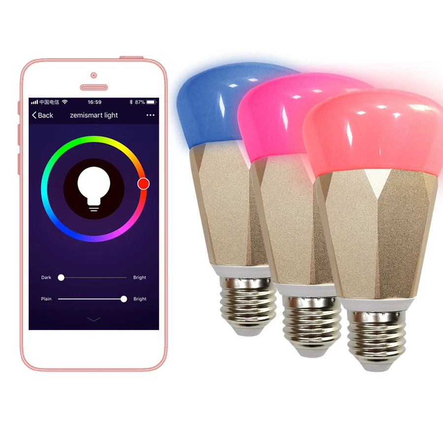 E27 Smart IFTTT Light работает с Alexa Echo Google Home Поддержка приложения/синхронизация голоса