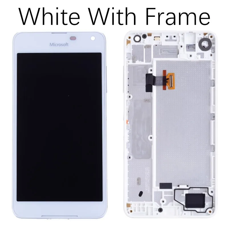 with White Frame 5.0" тачскрин дисплей экран для NOKIA microsoft Lumia 650 сенсорный дисплей LCD с тачскрином в рамке замена запчасти RM-1154 Черный белый золотой - Цвет: with White Frame