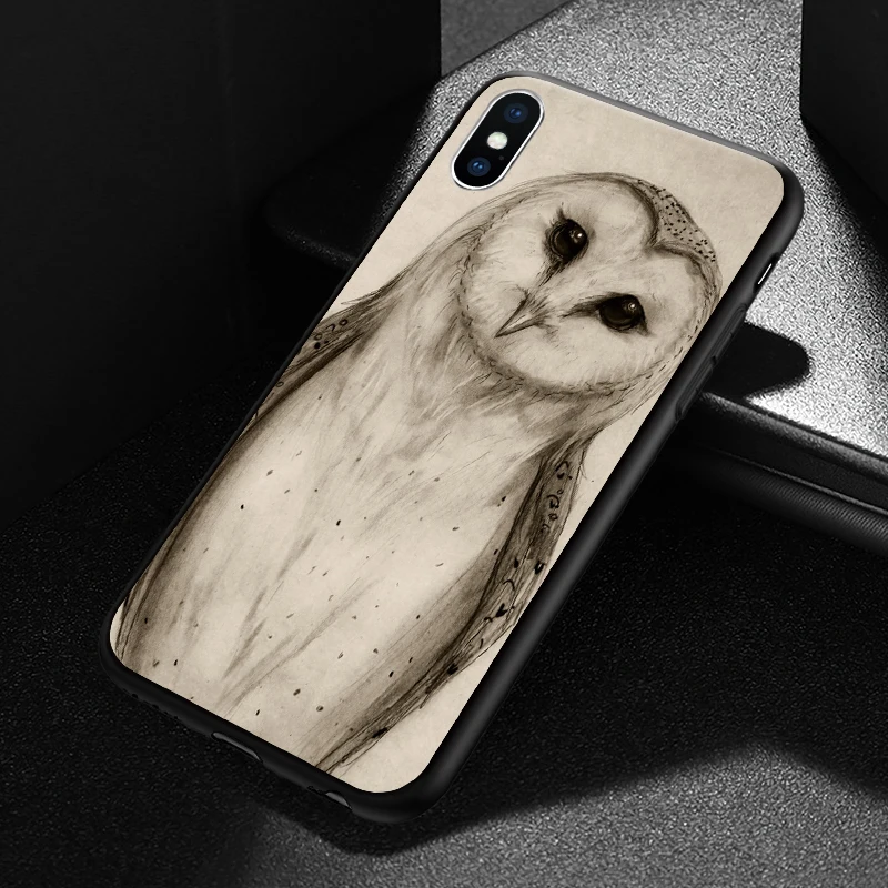 Сова Птица Животное тема шаблон для iPhone 5 5S SE 6 6S 7 8 Plus X XR XS Max жесткий чехол для телефона