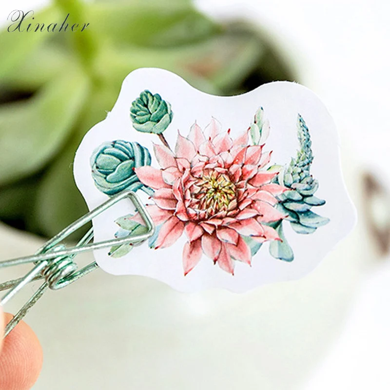 XINAHER 45 креативные цветы декоративные Diy Дневник наклейки Kawaii планировщик для скрапбукинга липкие канцелярские принадлежности