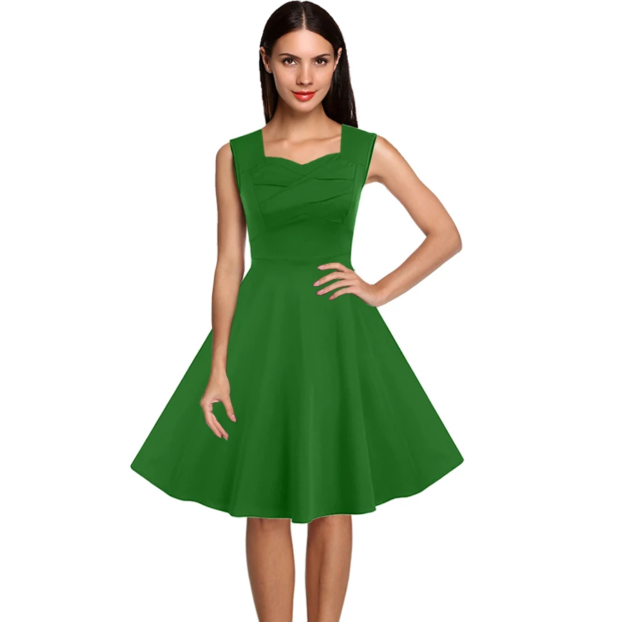 ACEVOG Брендовое женское летнее Повседневное платье 1950s рокабилли винтажное