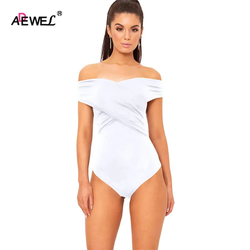 ADEWEL 2019 боди с открытыми плечами женские комбинезоны Клубная одежда мини-костюм