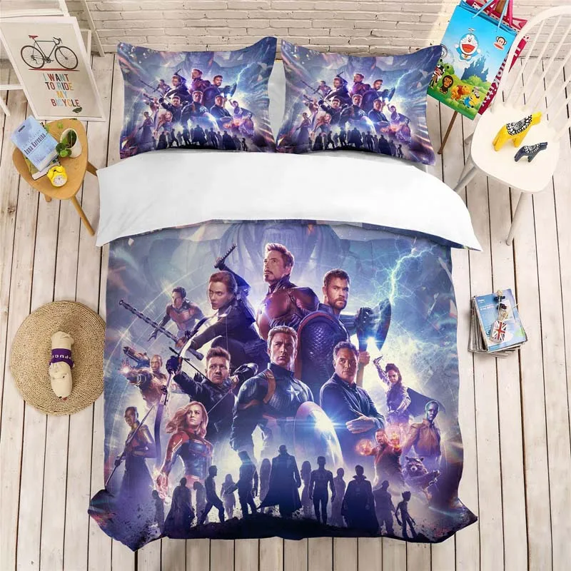 8 Marvel Мстители 3d комплект постельного белья пододеяльники наволочки Капитан Америка Железный человек одеяло комплекты постельного белья постельное белье - Цвет: 8