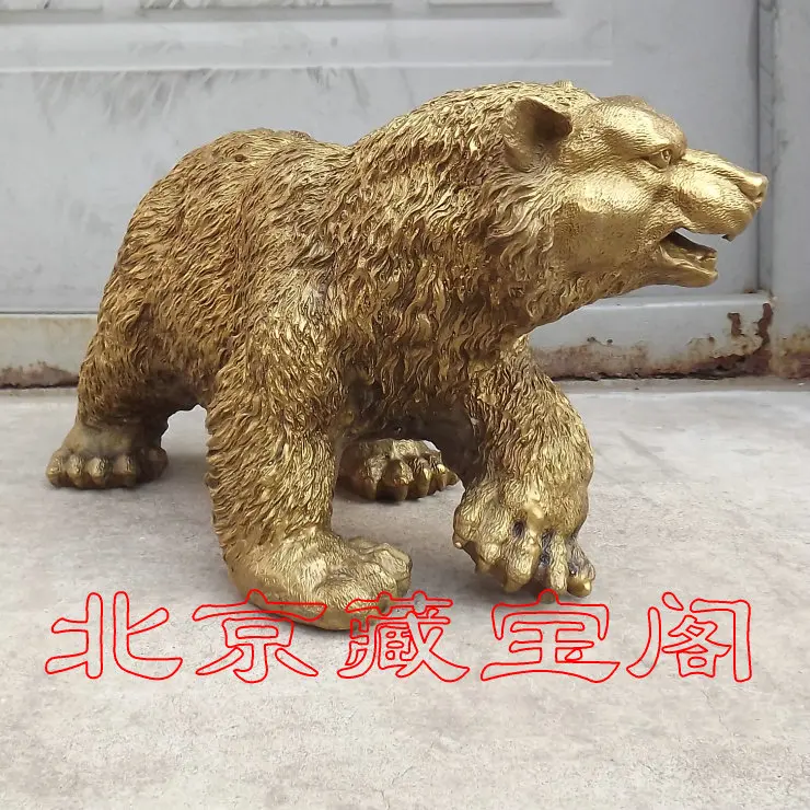 Медные литые латунные медные украшения медведь большие медвежьи владеют домом