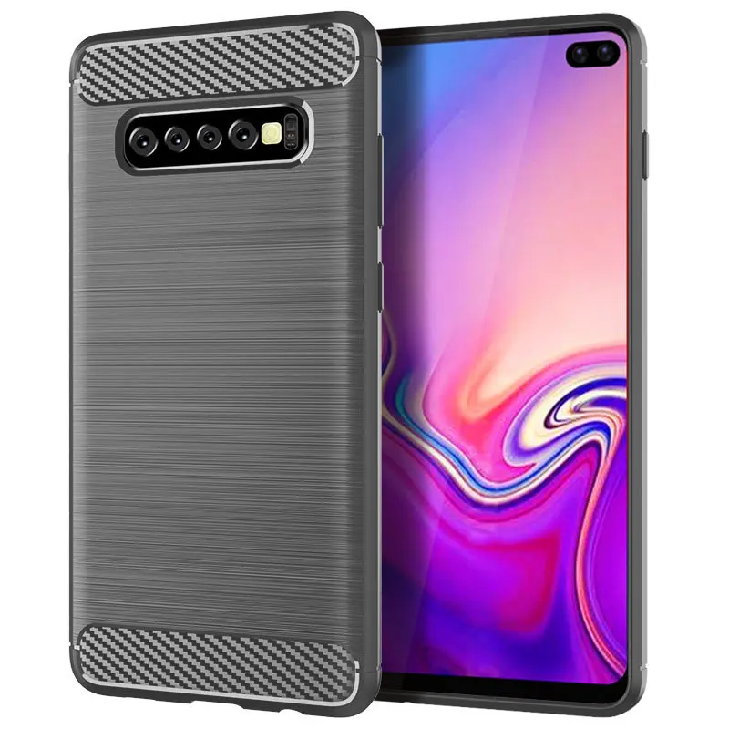 Shockproof Phone Case for Samsung S10 S9 S8 S7 S6 Note9 Note 8 Carbon Fiber TPU Drawing | Мобильные телефоны и аксессуары