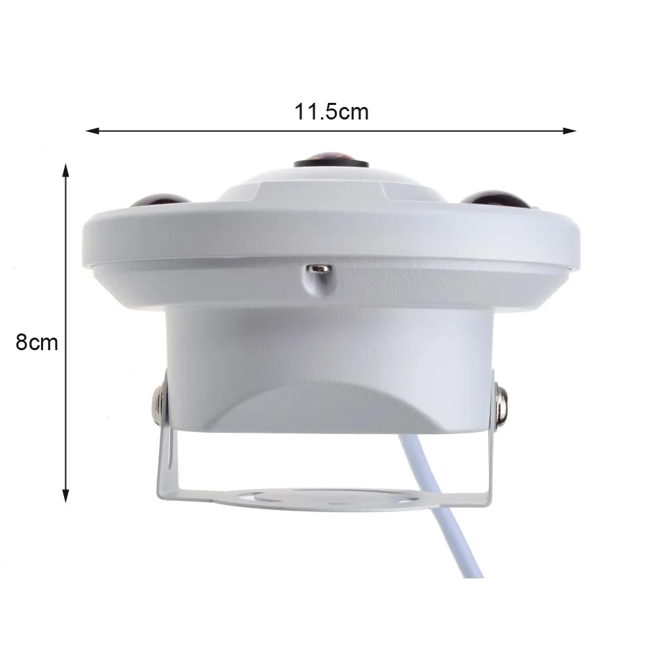 720P IP Camera (POE) Onvif Fisheye Panorama Lens IR Night Vision HD Security CCTV 2MP 180 Degree View P2P XMEye | Безопасность и