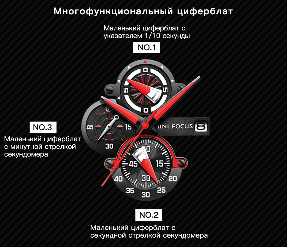 MINIFOCUS модные спортивные часы для мужчин водонепроницаемые силиконовые наручные часы для мужчин люксовый бренд мужские часы кварцевые часы мужские часы