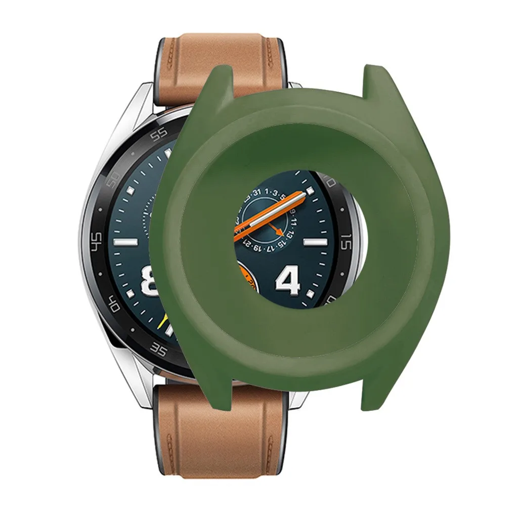 Ouhaobin силиконовый защитный чехол для huawei Watch GT Smartwatch замена мягкий ТПУ полный чехол оболочка силиконовая рамка 424#2 - Цвет: AG