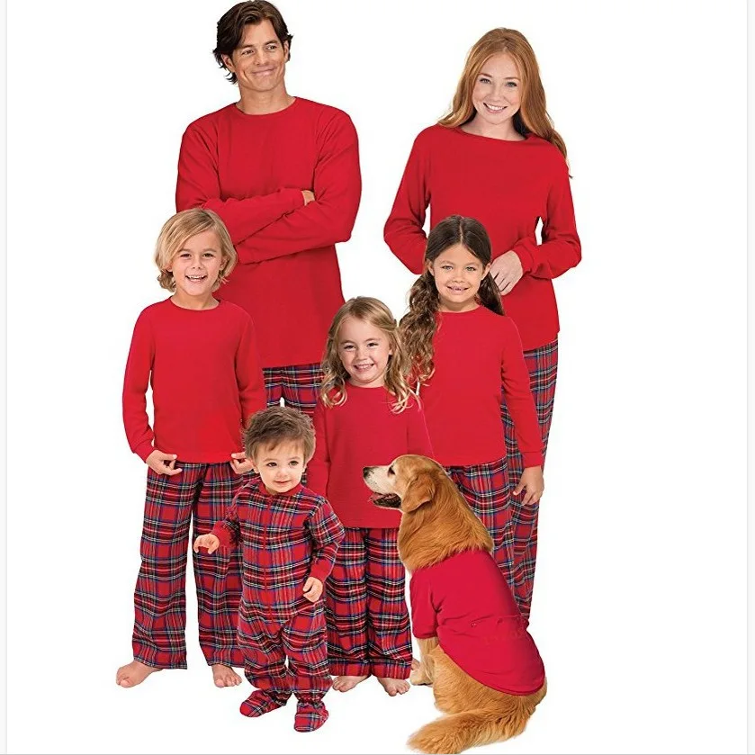 

Family Matching Clothes Christmas Pajamas Sets Sleepwear Dad Mom Kid Nightwear Long Sleeve Outfits Family Clothing Sets 2019 New