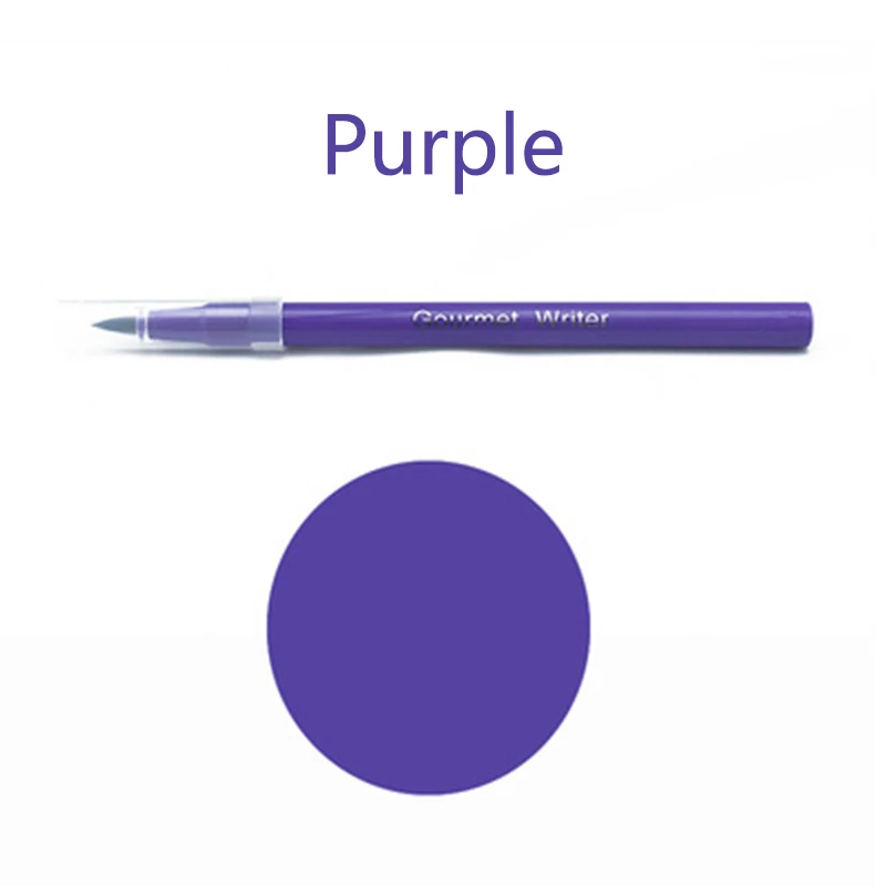 purple-J Transhome еда цвет ing ручка съедобные цвет ing ручка выпечка печенье, фондан, пирог Живопись Написание цвет ручка торт украшения инструменты - Цвет: purple-J
