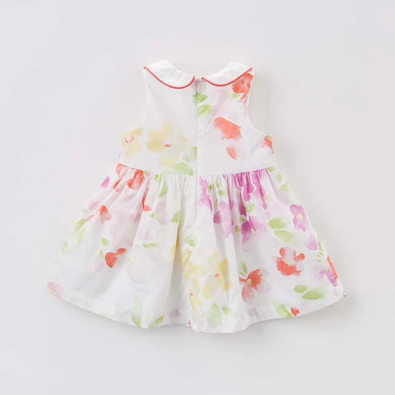 Dave bella/платье с цветочным рисунком для маленьких девочек детская одежда