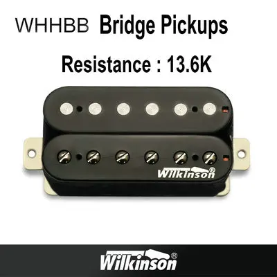 WHHBB Bridge Black Гитарные звукосниматели, оригинальные звукосниматели Wilkinson Alnico V Humbucker, звукосниматели с одной катушкой, металлические звукосниматели rock, сделанные в Корее - Цвет: WHHBB Bridge Black